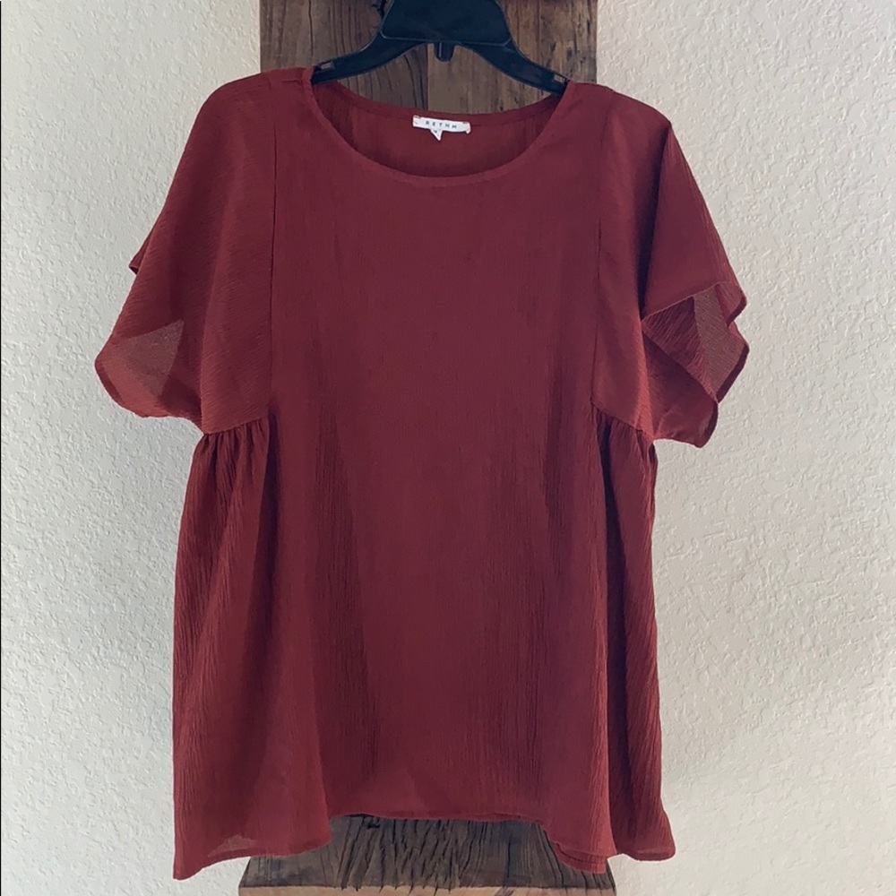 Rust colored blouse